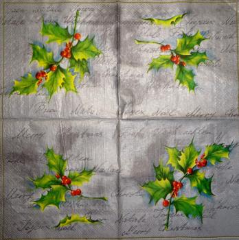 007 Weihnachten Blumen - 3-lagig (rot) - Ihr
